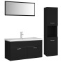 Black engineered wood bathroom furniture set by , Bathroom furniture - Ref: Foro24-3071424, Price: 375,62 €, Discount: %