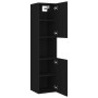 Black engineered wood bathroom furniture set by , Bathroom furniture - Ref: Foro24-3071424, Price: 375,62 €, Discount: %