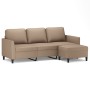 3-seater sofa and stool in cappuccino-colored synthetic leather 180 cm by , Sofas - Ref: Foro24-3201126, Price: 345,25 €, Dis...