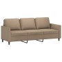 3-seater sofa and stool in cappuccino-colored synthetic leather 180 cm by , Sofas - Ref: Foro24-3201126, Price: 345,25 €, Dis...