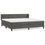 Box spring bed with dark gray velvet mattress 200x200 cm by , Beds and slatted bases - Ref: Foro24-3127512, Price: 588,23 €, ...