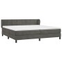 Box spring bed with dark gray velvet mattress 200x200 cm by , Beds and slatted bases - Ref: Foro24-3127512, Price: 588,23 €, ...