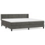 Cama box spring con colchón terciopelo gris oscuro 200x200 cm de , Camas y somieres - Ref: Foro24-3130980, Precio: 611,15 €, ...