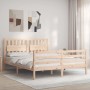 Estructura de cama con cabecero madera maciza 160x200 cm de , Camas y somieres - Ref: Foro24-3194321, Precio: 153,31 €, Descu...