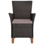 Garden chairs with cushions 2 units brown synthetic rattan by vidaXL, Garden chairs - Ref: Foro24-44099, Price: 270,73 €, Dis...