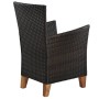 Garden chairs with cushions 2 units brown synthetic rattan by vidaXL, Garden chairs - Ref: Foro24-44099, Price: 270,73 €, Dis...