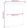 Gray balcony side awning 140x250 cm by , Umbrellas - Ref: Foro24-48428, Price: 120,54 €, Discount: %