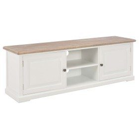 White wooden TV cabinet 120x30x40 cm by , TV Furniture - Ref: Foro24-249884, Price: 224,99 €, Discount: %