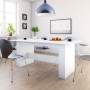 White engineered wood dining table 180x90x76 cm by , Kitchen and dining tables - Ref: Foro24-800468, Price: 113,11 €, Discoun...