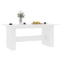 White engineered wood dining table 180x90x76 cm by , Kitchen and dining tables - Ref: Foro24-800468, Price: 113,11 €, Discoun...