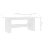 White engineered wood dining table 180x90x76 cm by , Kitchen and dining tables - Ref: Foro24-800468, Price: 113,11 €, Discoun...