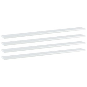 Shelf shelf 4 pcs glossy white wood 100x10x1.5cm by , Shelves - Ref: Foro24-805372, Price: 24,15 €, Discount: %