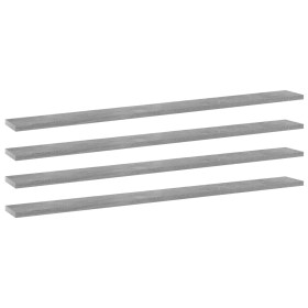 Shelf shelf 4 pcs concrete gray wood 100x10x1.5cm by , Shelves - Ref: Foro24-805370, Price: 27,99 €, Discount: %