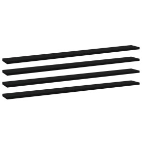 Shelf shelf 4 pcs black plywood 100x10x1.5 cm by , Shelves - Ref: Foro24-805364, Price: 24,99 €, Discount: %