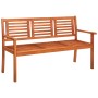 3 seater garden bench solid eucalyptus wood and cushion 150 cm by , garden benches - Ref: Foro24-3061001, Price: 186,44 €, Di...