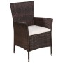 3-piece synthetic rattan bistro garden set in brown, includes table and chairs. by vidaXL, Garden sets - Ref: Foro24-44093, P...