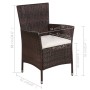 Set Tisch und Stühle Bistro Garten 3-tlg synthetisches Rattan braun von vidaXL, Gartensets - Ref: Foro24-44093, Preis: 151,81...