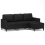 3-seater sofa with black synthetic leather stool 180 cm by , Sofas - Ref: Foro24-3201122, Price: 340,55 €, Discount: %