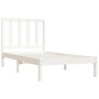 Estructura de cama madera maciza de pino blanco 90x190 cm de , Camas y somieres - Ref: Foro24-3105126, Precio: 81,69 €, Descu...