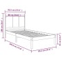 Estructura de cama madera maciza de pino 90x190 cm de , Camas y somieres - Ref: Foro24-3105695, Precio: 93,16 €, Descuento: %