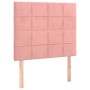 Estructura de cama con cabecero de terciopelo rosa 120x200 cm de , Camas y somieres - Ref: Foro24-3125750, Precio: 183,23 €, ...