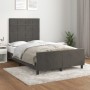 Dark gray velvet bed frame with headboard 120x200 cm by , Beds and slatted bases - Ref: Foro24-3125746, Price: 167,65 €, Disc...