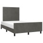 Estructura cama con cabecero terciopelo gris oscuro 120x200 cm de , Camas y somieres - Ref: Foro24-3125746, Precio: 167,65 €,...