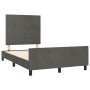 Dark gray velvet bed frame with headboard 120x200 cm by , Beds and slatted bases - Ref: Foro24-3125746, Price: 167,65 €, Disc...