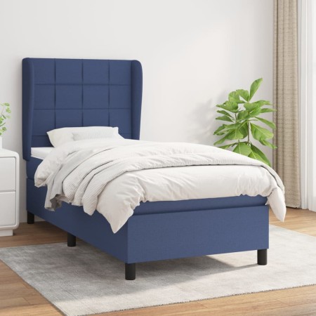 Cama box spring con colchón tela azul 80x200 cm de , Camas y somieres - Ref: Foro24-3127923, Precio: 353,42 €, Descuento: %