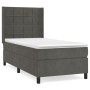 Box spring bed with dark gray velvet mattress 100x200 cm by , Beds and slatted bases - Ref: Foro24-3132664, Price: 381,97 €, ...