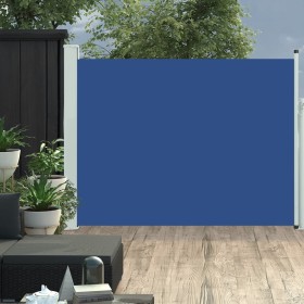 Einziehbare seitliche Gartenmarkise blau 140x500 cm von , Sonnenschirme - Ref: Foro24-48396, Preis: 114,99 €, Rabatt: %