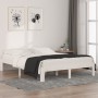 Estructura de cama de madera maciza de pino blanco 140x190 cm de , Camas y somieres - Ref: Foro24-810346, Precio: 102,55 €, D...