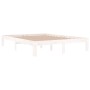 Estructura de cama de madera maciza de pino blanco 140x190 cm de , Camas y somieres - Ref: Foro24-810346, Precio: 102,55 €, D...