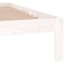 Estructura de cama de madera maciza de pino blanco 140x190 cm de , Camas y somieres - Ref: Foro24-810346, Precio: 102,55 €, D...