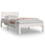 Estructura de cama individual madera maciza blanco 90x190 cm de , Camas y somieres - Ref: Foro24-810461, Precio: 109,92 €, De...