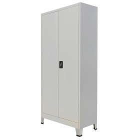 Office cabinet with 2 doors gray steel 90x40x180 cm by vidaXL, Filing cabinets - Ref: Foro24-20152, Price: 322,85 €, Discount: %