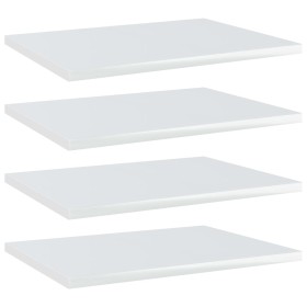 Shelf shelving unit 4 units plywood glossy white 40x30x1.5cm by , Shelves - Ref: Foro24-805164, Price: 25,99 €, Discount: %