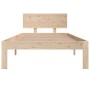 Solid wood bed frame 90x190 cm by , Beds and slatted bases - Ref: Foro24-810460, Price: 86,18 €, Discount: %