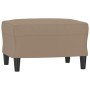 Sillón con taburete cuero sintético color capuchino 60 cm de , Sofás - Ref: Foro24-3201121, Precio: 210,99 €, Descuento: %