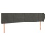 Dark gray velvet headboard 203x23x78/88 cm by , Headboards and footboards - Ref: Foro24-3117211, Price: 76,04 €, Discount: %