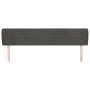 Dark gray velvet headboard 203x23x78/88 cm by , Headboards and footboards - Ref: Foro24-3117211, Price: 76,04 €, Discount: %