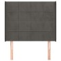 Headboard with dark gray velvet ears 103x16x118/128 cm by , Headboards and footboards - Ref: Foro24-3119623, Price: 77,39 €, ...