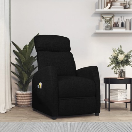 Sillón de masaje elevable tela negro de , Sillones de masaje eléctricos - Ref: Foro24-3120428, Precio: 301,99 €, Descuento: %