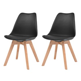 Dining chairs 2 units black plastic by vidaXL, dining chairs - Ref: Foro24-244787, Price: 121,99 €, Discount: %