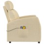 Sillón de masaje elevable tela color crema de , Sillones de masaje eléctricos - Ref: Foro24-3120435, Precio: 263,59 €, Descue...