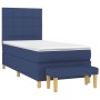 Box spring bed with blue fabric mattress 80x200 cm by , Beds and slatted bases - Ref: Foro24-3137115, Price: 366,33 €, Discou...