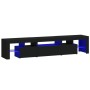 TV stand with LED lights Black 200x36.5x40 cm by , TV Furniture - Ref: Foro24-3152811, Price: 153,55 €, Discount: %