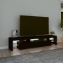 TV stand with LED lights Black 200x36.5x40 cm by , TV Furniture - Ref: Foro24-3152811, Price: 153,55 €, Discount: %