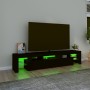 TV stand with LED lights Black 200x36.5x40 cm by , TV Furniture - Ref: Foro24-3152811, Price: 153,55 €, Discount: %