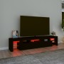 TV stand with LED lights Black 200x36.5x40 cm by , TV Furniture - Ref: Foro24-3152811, Price: 153,55 €, Discount: %